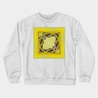 design in square format in shades of yellow and grey Crewneck Sweatshirt